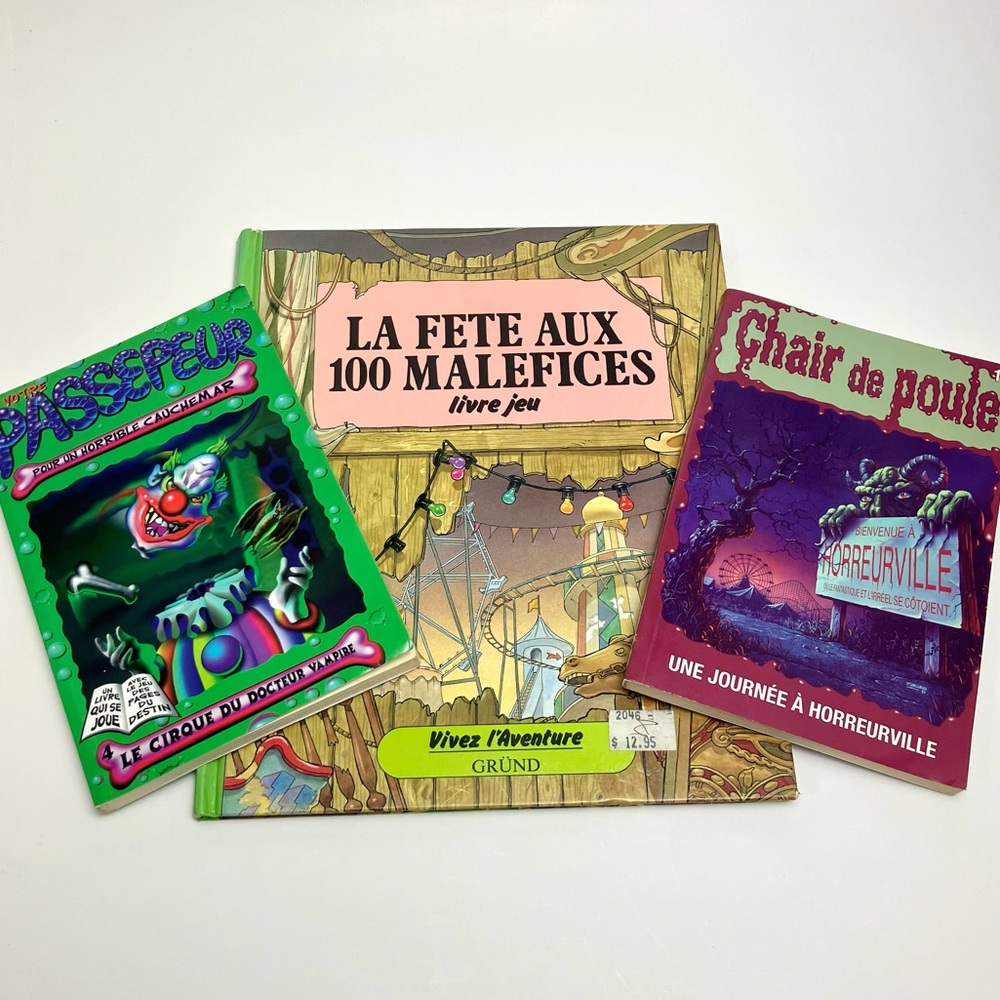 Livres vintage enfants Horreur Chair de Poule Passepeur Livre-Jeu 80s 90s